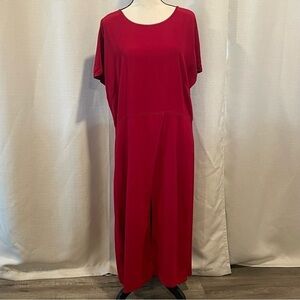 UNIVERSAL STANDARD ADDA DOUBLE LUXE LONG TUNIC Short Sleeve Red Sz S (14-16)